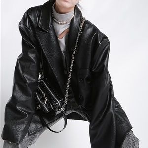NWOT | Oversized faux leather jacket